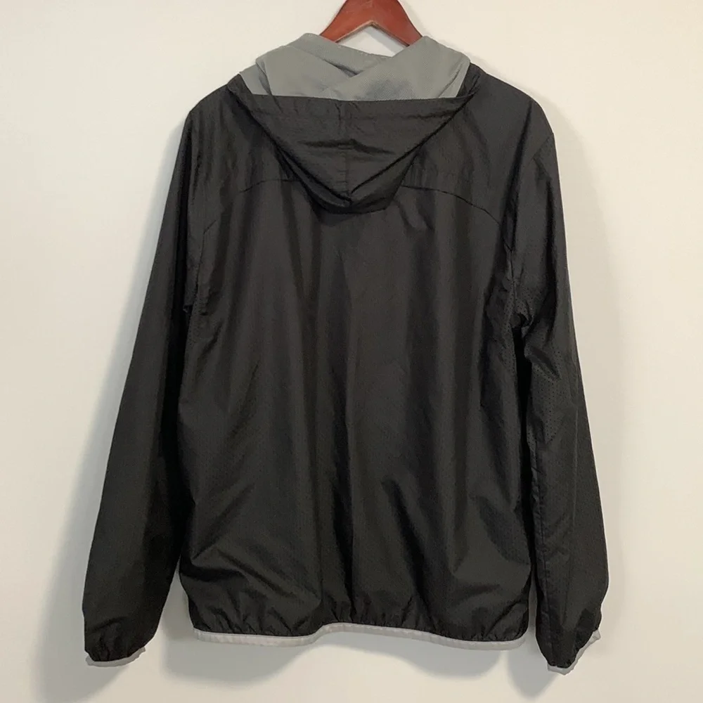 Puma Sport Life Style Wind Breaker Jacket Elasticized Waist Black Size Medium - Picture 2 of 15